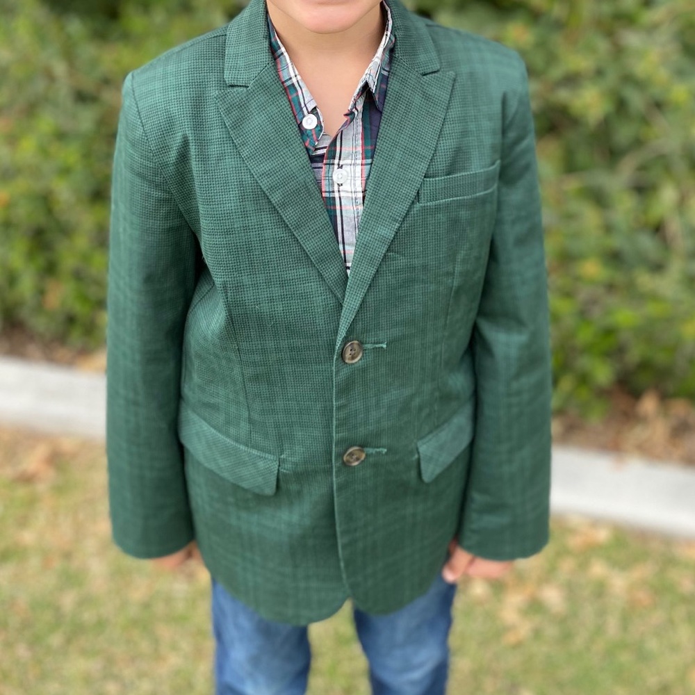Cat & Jack boys size 8 green blazer long sleeve